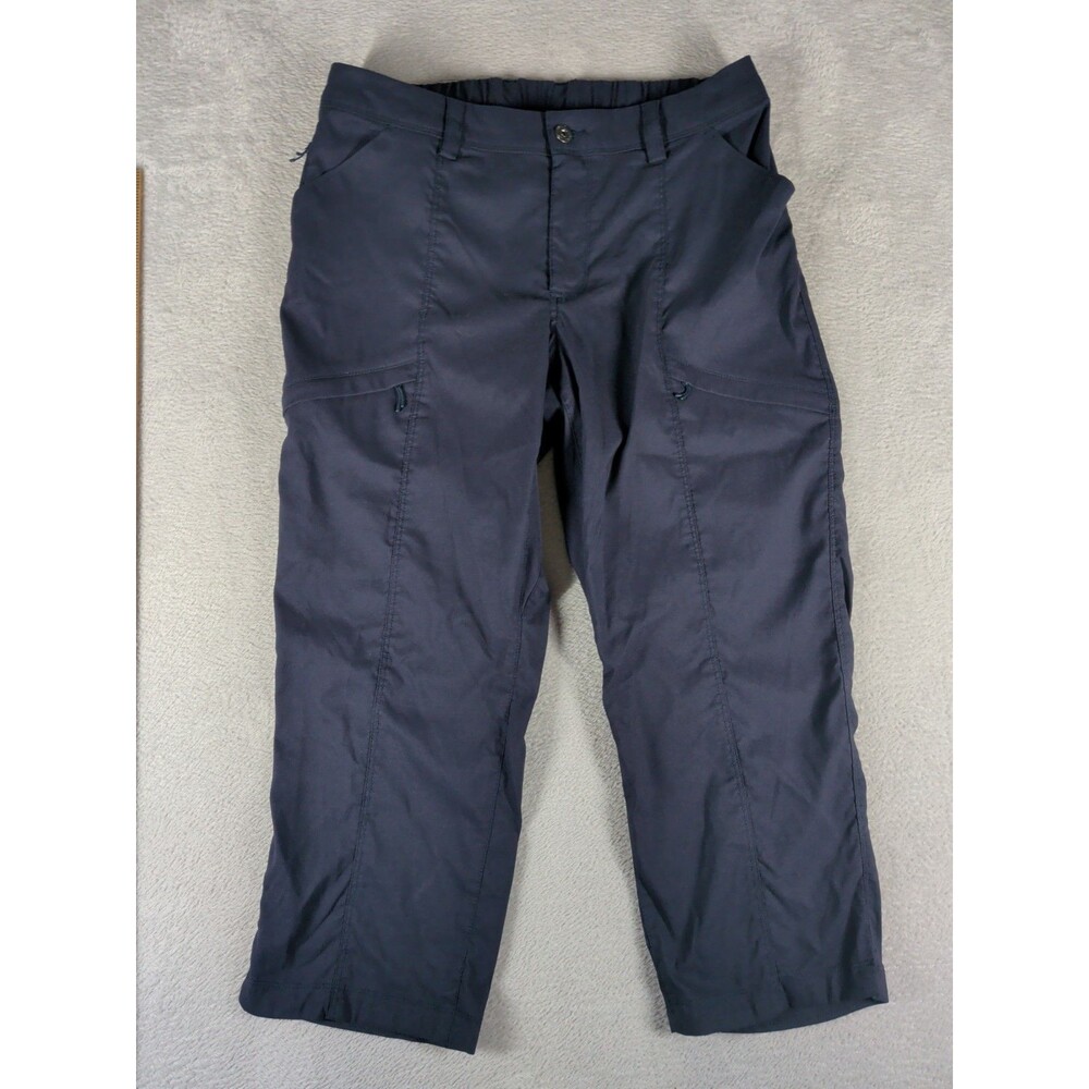Duluth Trading Dry On The Fly Capri Pants Women's 10 Navy Blue Hiking Trail